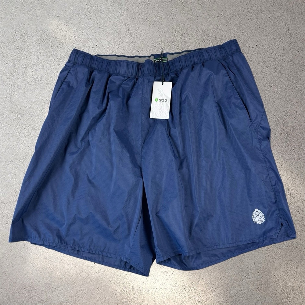 Stio Mens Second Light Short 7 Inseam Blue Athletic Running XXL NWT